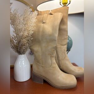 Tall Tan Leather Boots Dr Scholl’s